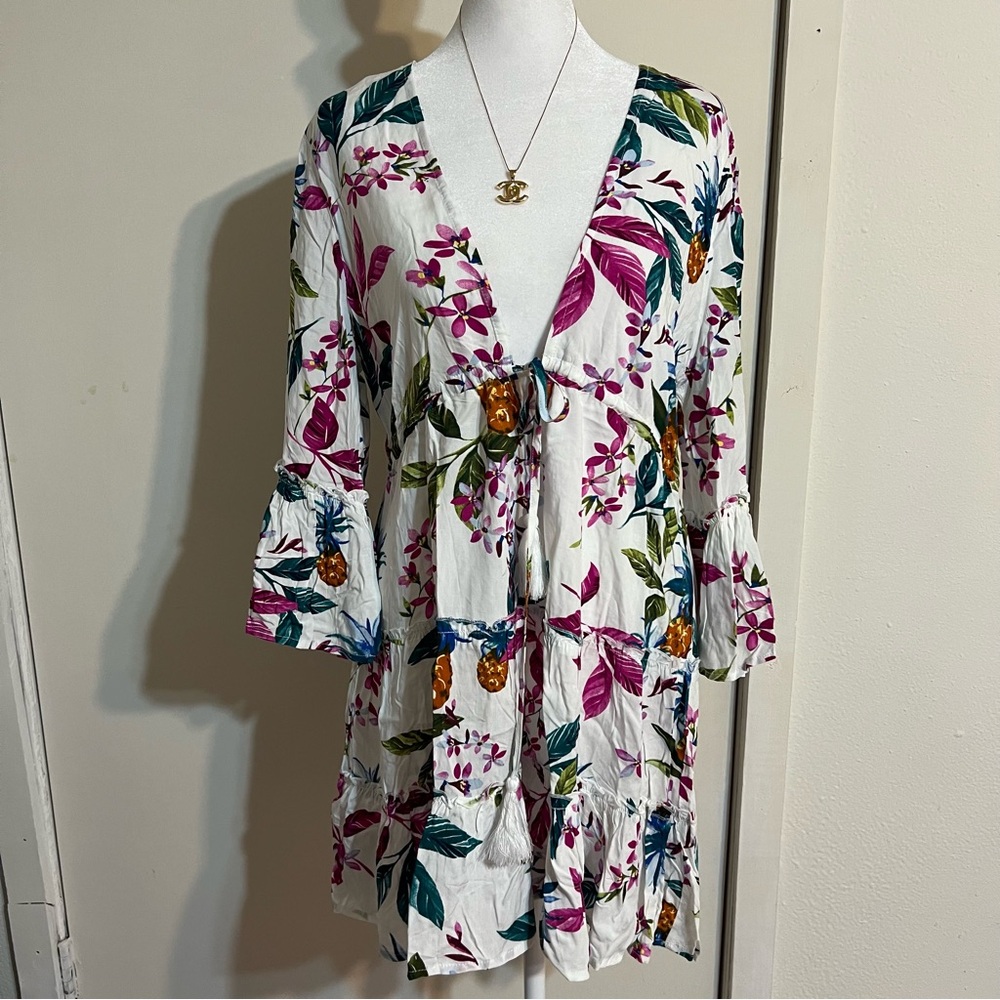 Blue island cover up swim dress size L